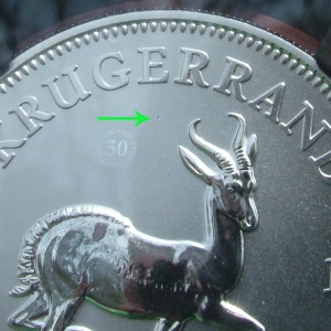 close-up image of dinged '17 silver kruge