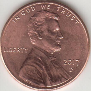 First 2017 P Lincoln Cent
