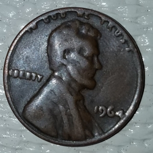 Front of odd 1964 Penny