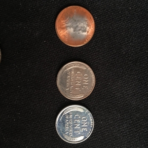 57 Wheaty W/Other Steel Zinc color coins