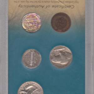 1943-S, toned reverse.