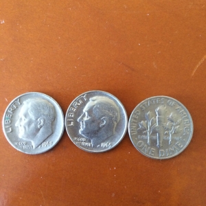 1965 and 1967 no mint mark Roosevelt Dime