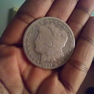 1901 Morgan silver dollar error coin