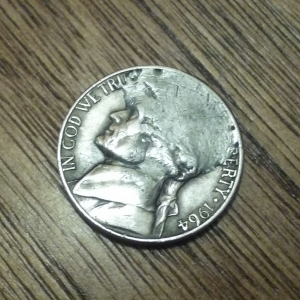 huge cud on nickel (front)