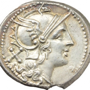 Roman Republic Denarius, anonymous, after 211 B.C.