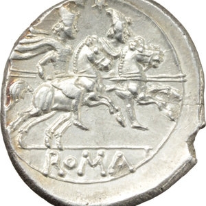 Roman Republic Denarius, anonymous, after 211 B.C.