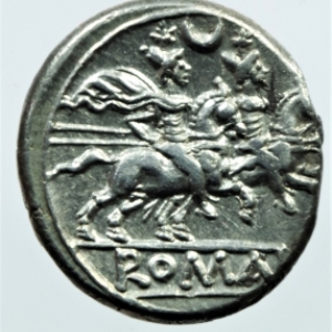 Roman Republic Denarius, anonymous, after 211 B.C.