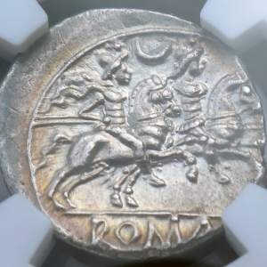 Roman Republic Denarius, anonymous, after 211 B.C.