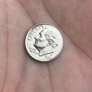 1999 P Off-struck Roosevelt Dime
