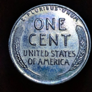1943 Steel Penny (Green/blue Toned)