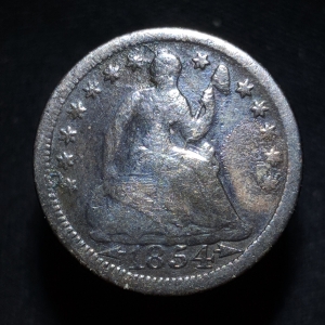 1854 Liberty Seated Half Dime W/ Arrows