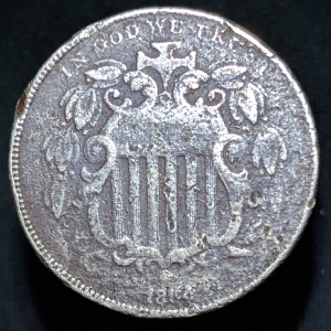 1866 Shield Nickel W/ Rays