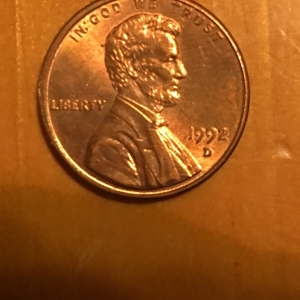 1992 D Penny