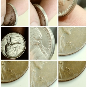 Wheat cent & nickel