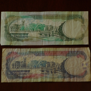 Barbados 5 and 2 Dollars REV