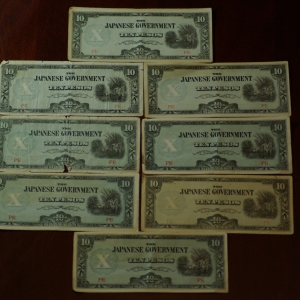 Japanese Govt 10 Pesos (8) OBV