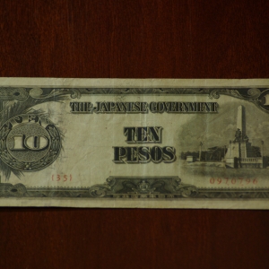 Japanese Govt 10 Pesos OBV