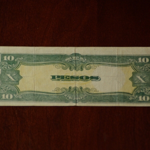 Japanese Govt 10 Pesos. REV