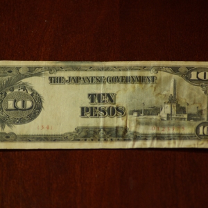 Japanese Govt 10 Pesos.. OBV