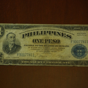 Philippines 1 Peso Victory Series OBV