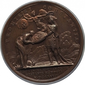 1668 Louis XIV MS64 BN reverse