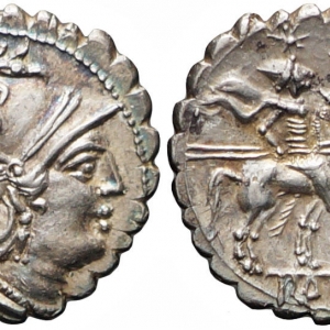 After 211 B.C. anonymous wheel denarius