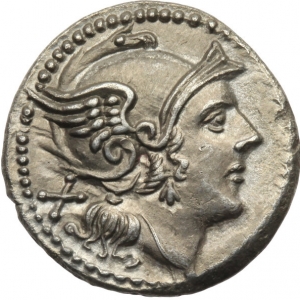 208 B.C. measuring stick anonymous Roman Republic denarius