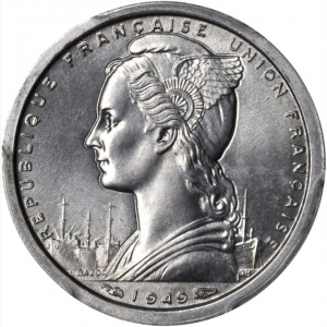 1949 1franc French Somaliland