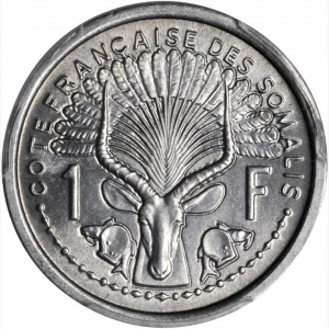 1949 1franc French Somaliland reverse