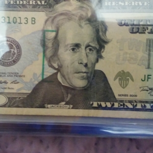 $20 Bill Overprint, any ideas?