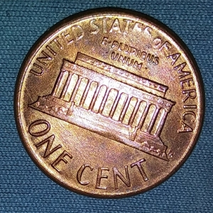 slightly rotated die my 86 toned penny