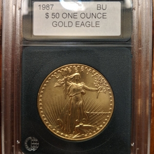 1987 $50 1oz Gold Eagle Front