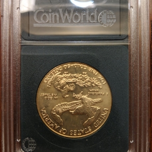 1987 $50 1oz Gold Eagle Back