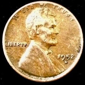 1952 d wheat penny with die errors