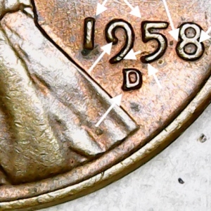 1958 D DDO/DDR ERROR COIN