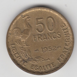 50 Francs Reverse.