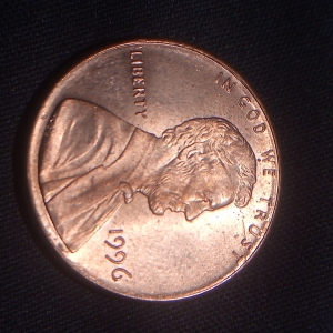 1996 Lincoln Obv die break DDR