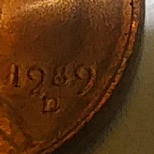 1989 D penny