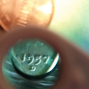 1957D Die Error Nice Condition