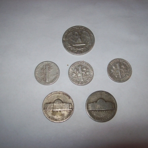 Silver coins reverse
