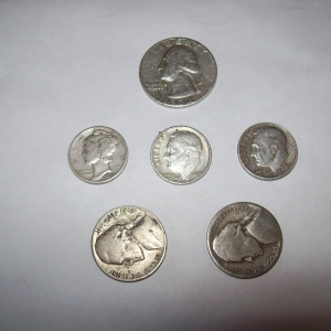 silver coins obverses