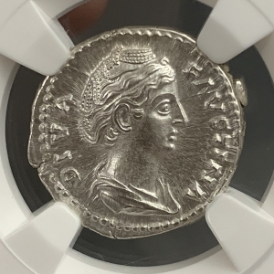 001 Faustina I Denarius - Mint State