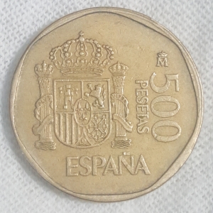 1990 Juan Carlos I 500 Pesetas Reverse