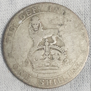 1922 George V British Silver Shilling Reverse