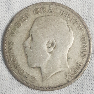 1922 George V British Silver Shilling Obverse