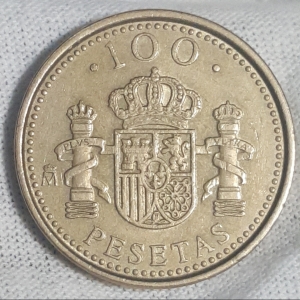 1998  Juan Carlos I 100 Pesetas Reverse