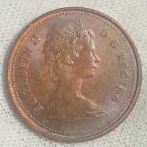 1980 Elizabeth II 1 Cent Obverse