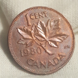 1980 Elizabeth II 1 Cent Reverse