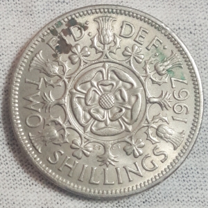 1967 Elizabeth II British Florin Reverse