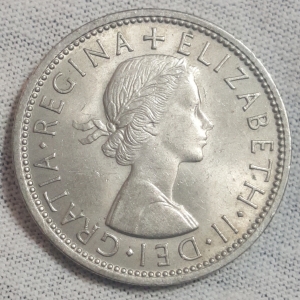 1967 Elizabeth II British Florin Obverse